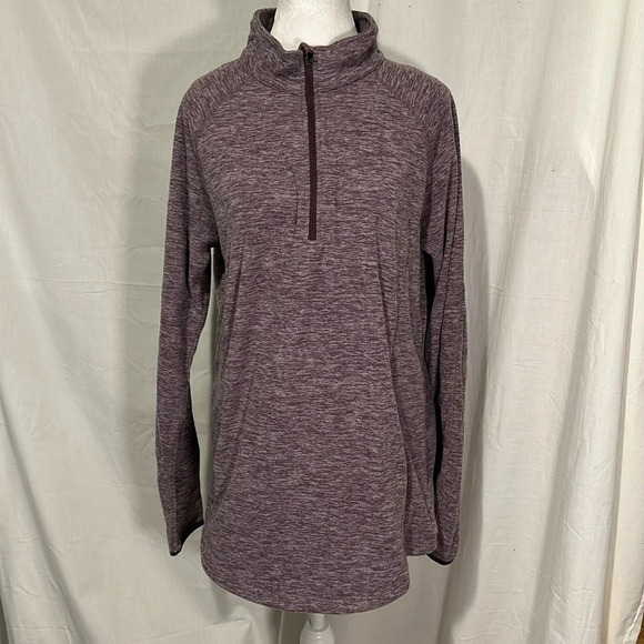 women's heathered purple BCG fleece 1/3 zip pullover size xl - Picture 1 of 4